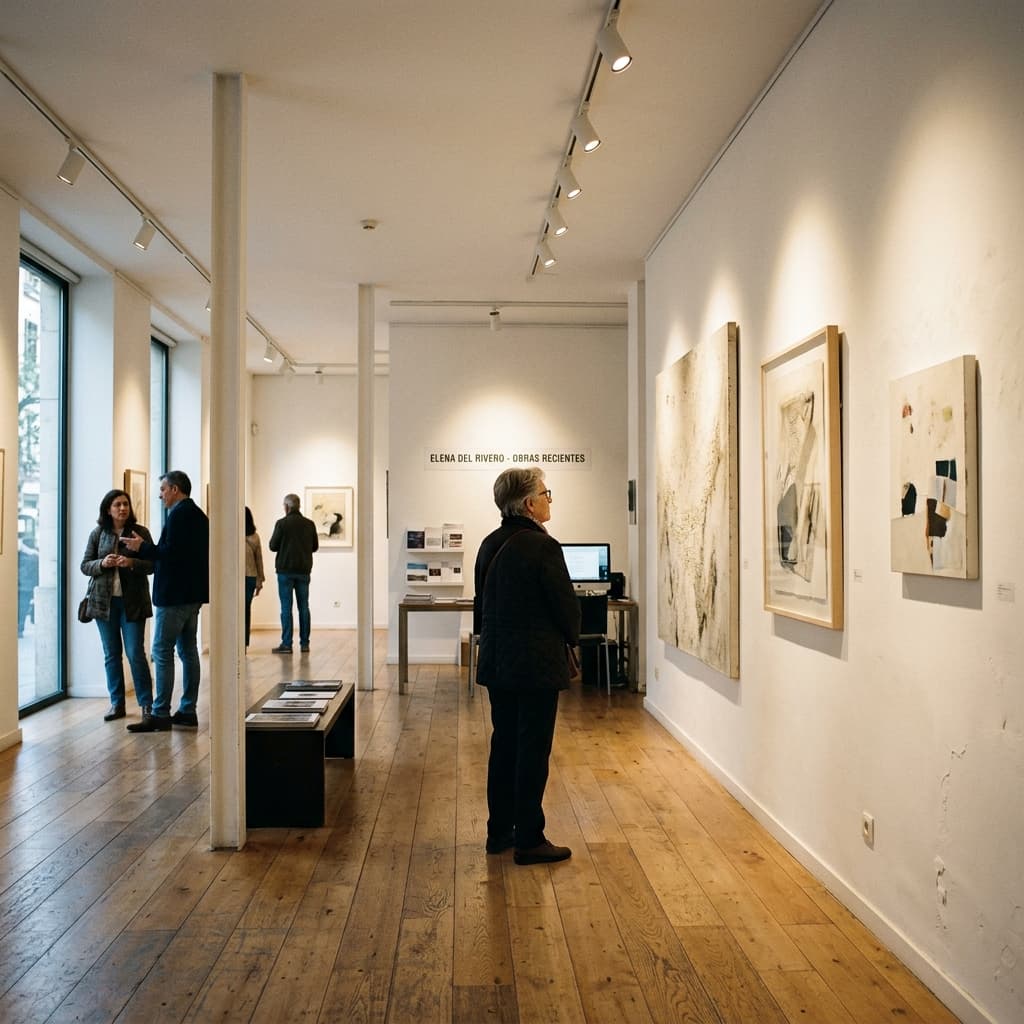 Galería de Arte Contemporáneo - Iluminación Focalizada con Puntos de Luz