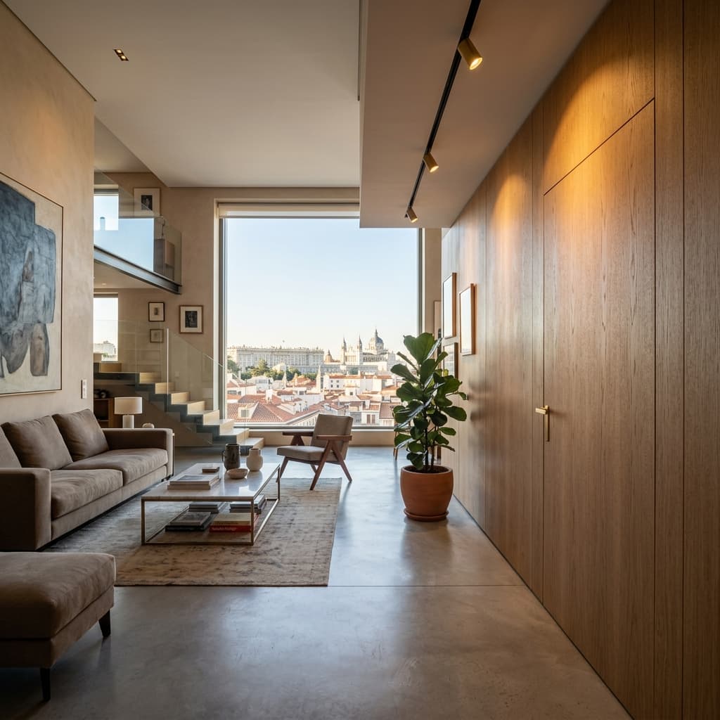 Residencial Puerta de Hierro - Puertas de Suelo a Techo y Rodapié Integrado