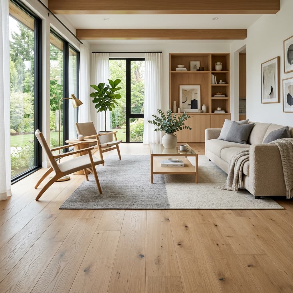 Vivienda Unifamiliar La Moraleja - Tarima de Roble Natural en Formato Gran Formato